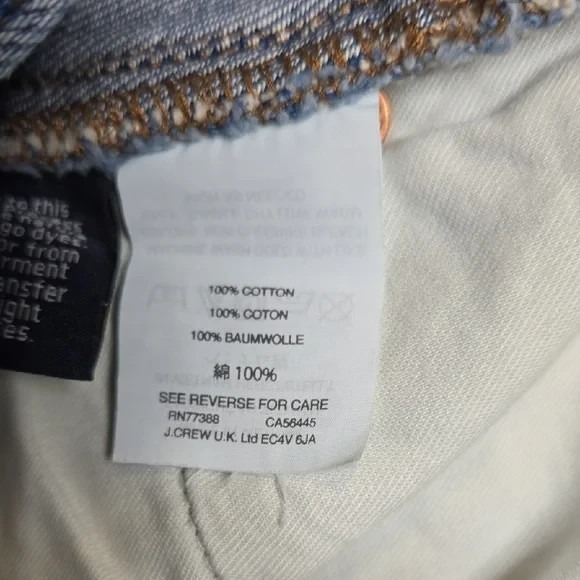 J. Crew Raw Hem Denim Mini Skirt, Medium Wash, Womens Size XS - Picture 5 of 5